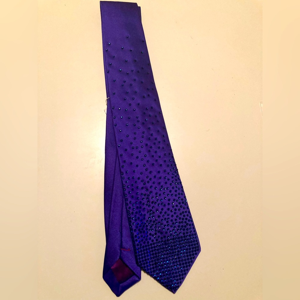 Judith Leiber Silk Tie with Swarovski Crystals
